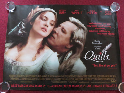 QUILLS UK QUAD (30"x 40") ROLLED POSTER GEOFFREY RUSH KATE WINSLET 2000