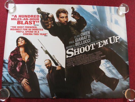 SHOOT 'EM UP UK QUAD (30"x 40") ROLLED POSTER CLIVE OWEN MONICA BELLUCCI 2007