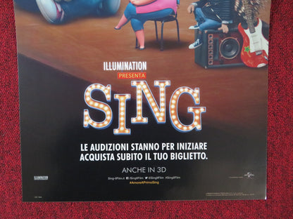 SING ITALIAN LOCANDINA POSTER REESE WITHERSPOON MCCONAUGHEY 2016