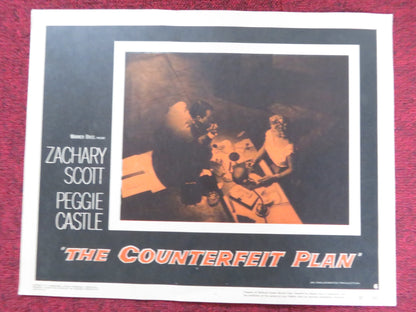 THE COUNTERFEIT PLAN US LOBBY CARD FULL SET ZACAHRY SCOTT PEGGIE CASTLE 1957