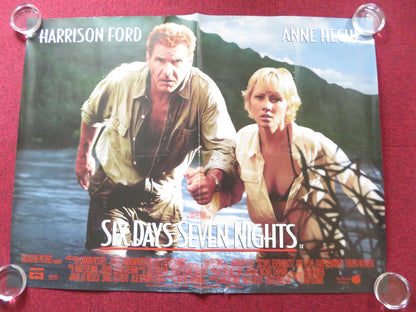 SIX DAYS SEVEN NIGHTS UK QUAD (30"x 40") ROLLED POSTER HARRISON FORD HECHE 1998