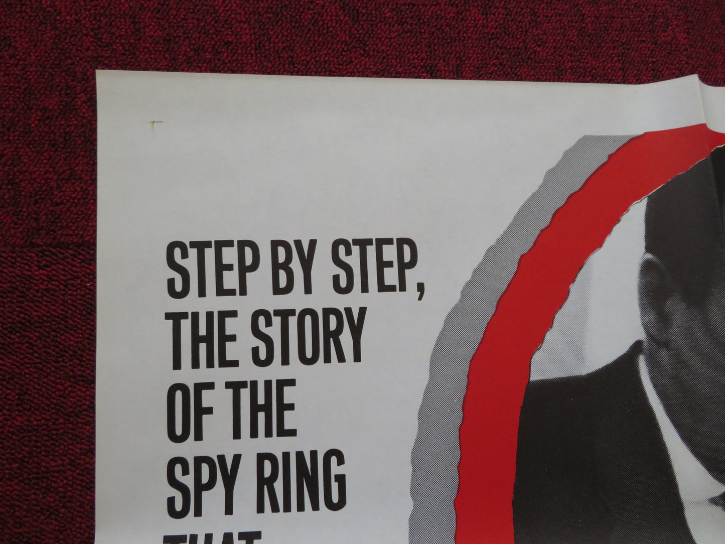 RING OF TREASON FOLDED US ONE SHEET POSTER BERNARD LEE 1964