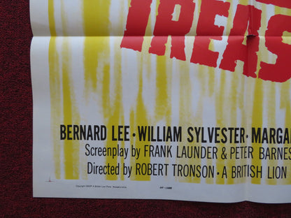 RING OF TREASON FOLDED US ONE SHEET POSTER BERNARD LEE 1964