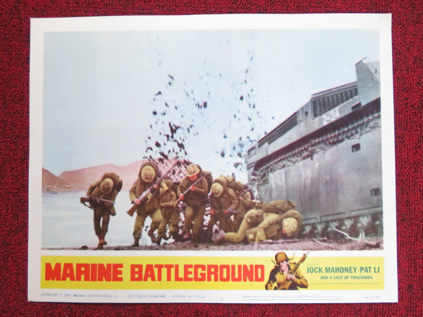 MARINE BATTLEGROUND US LOBBY CARD FULL SET JOCK MAHONEY PAT LI 1966