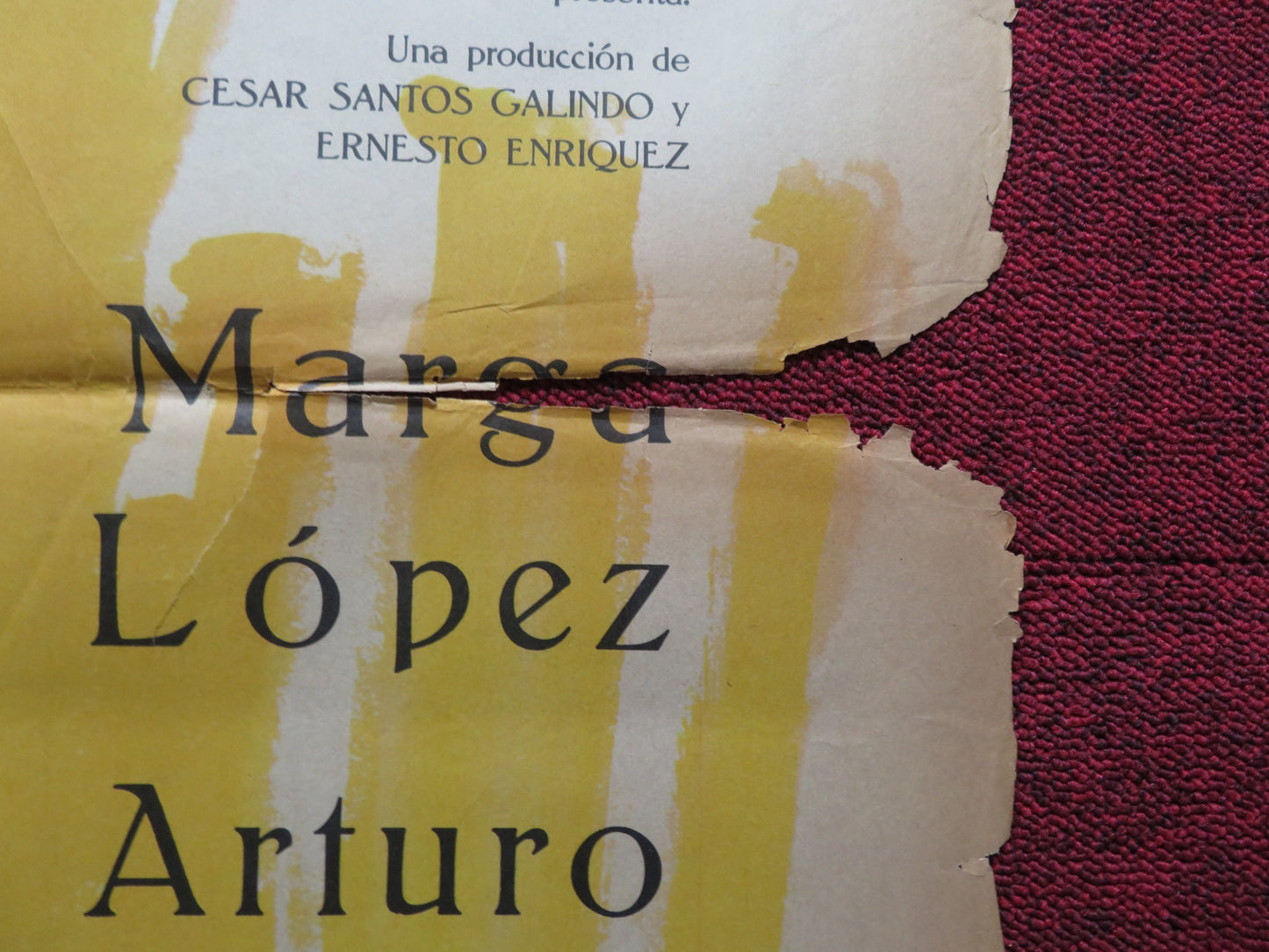 LA AGONIA DE SER MADRE / AGONY TO BE A MOTHER FOLDED MEXICAN POSTER LOPEZ 1970