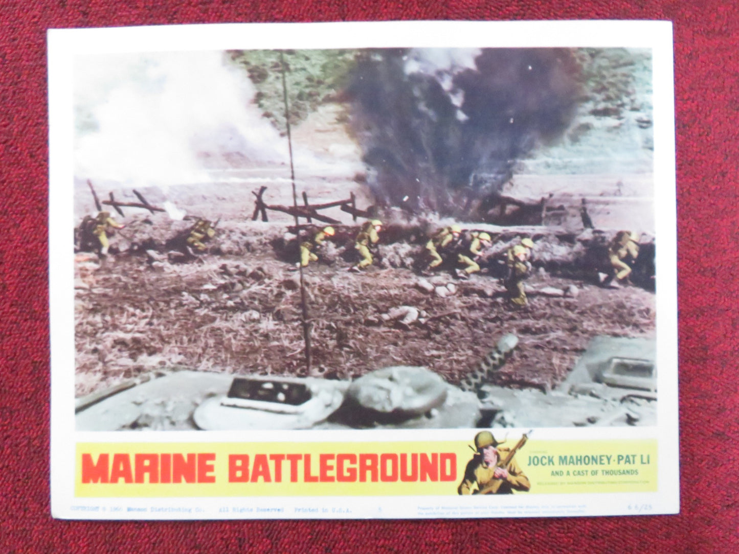 MARINE BATTLEGROUND US LOBBY CARD FULL SET JOCK MAHONEY PAT LI 1966