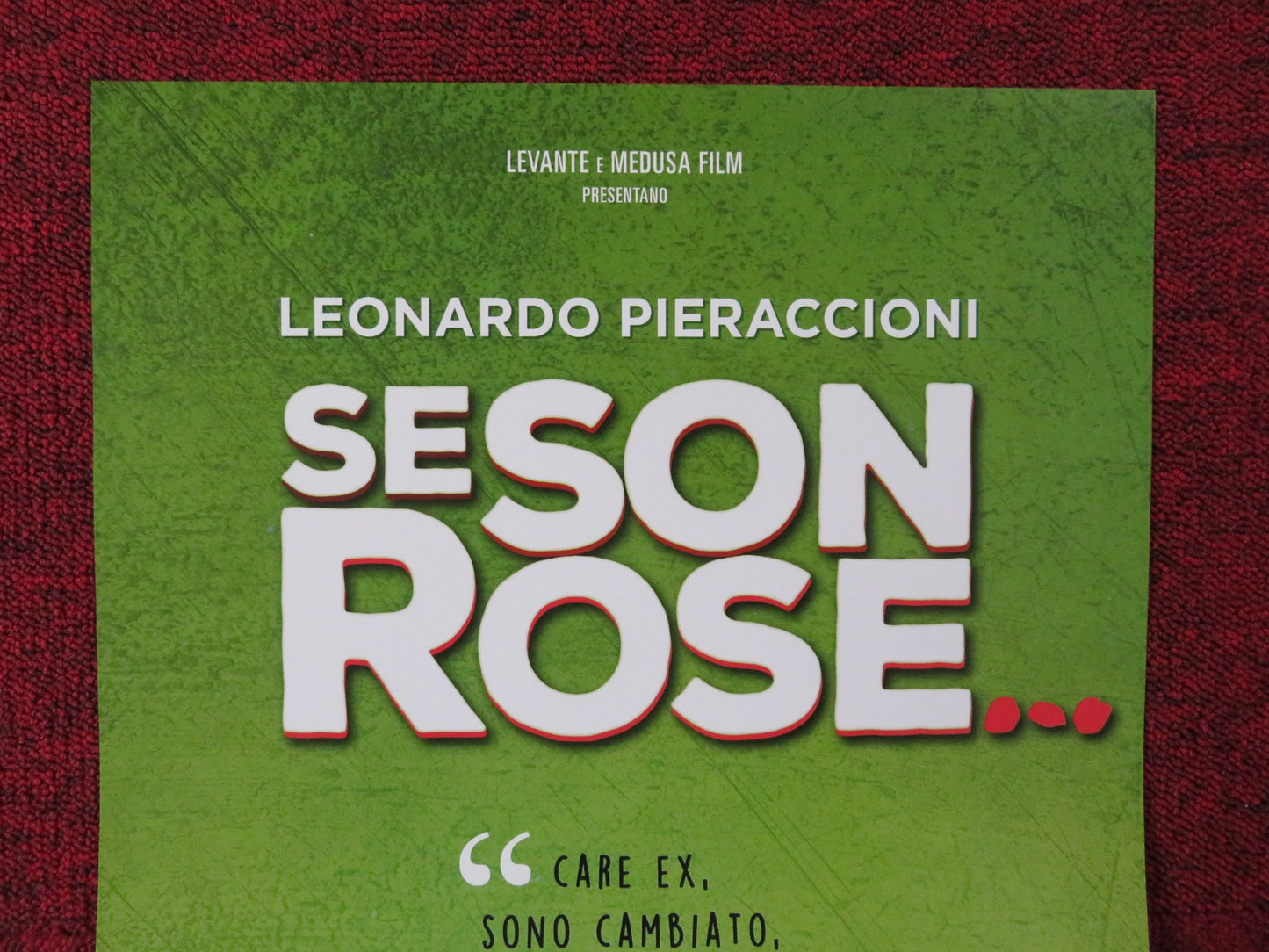 SE SON ROSE ITALIAN LOCANDINA POSTER LEONARDO PIERACCIONI 2018