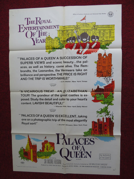 PALACES OF A QUEEN FOLDED US ONE SHEET POSTER MICHAEL REDGRAVE 1968