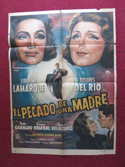 EL PACADO DE UNA MADRE / EL PACADO DE UNA MADRE FOLDED MEXICAN POSTER 1962