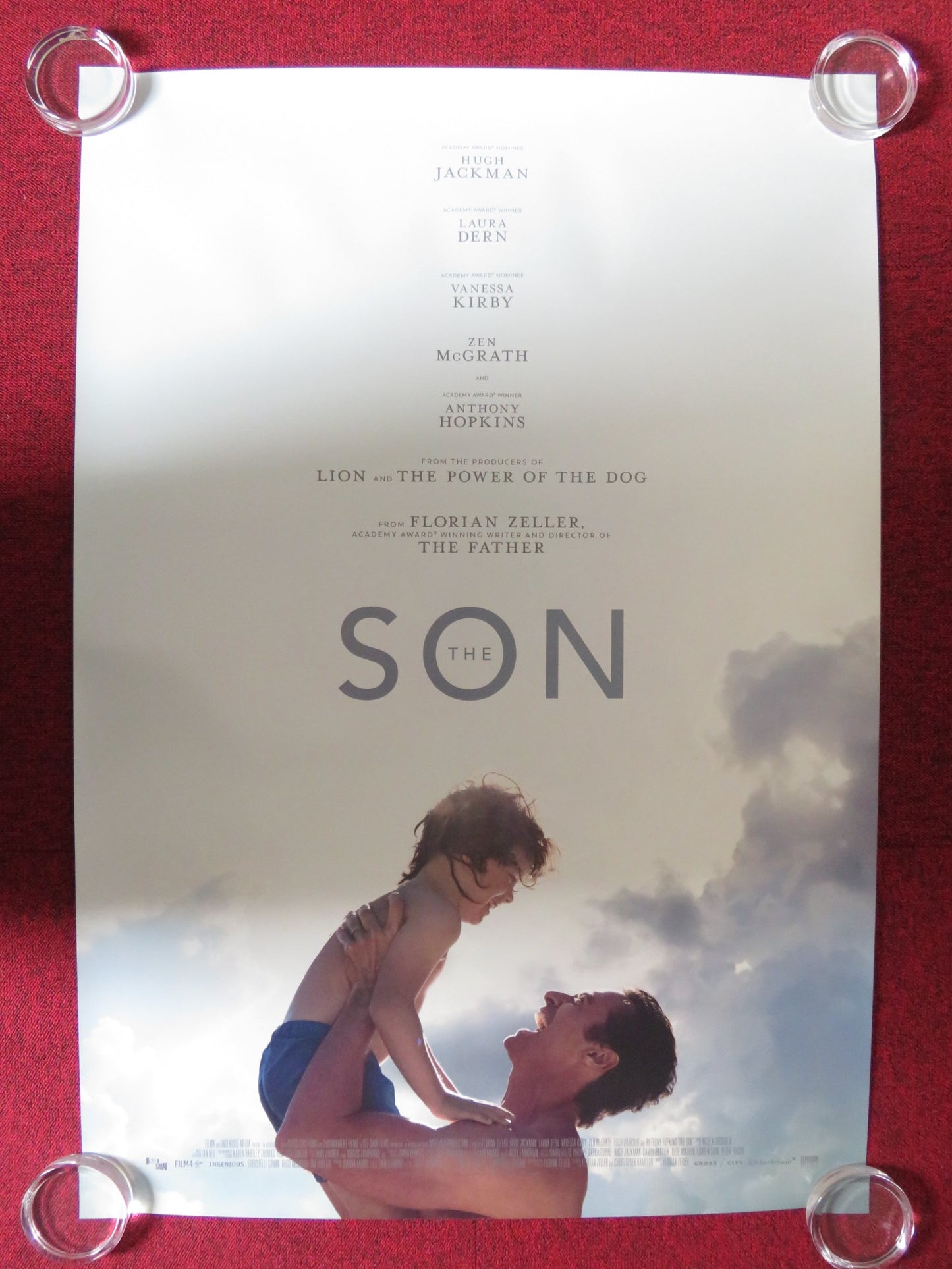 THE SON US ONE SHEET ROLLED POSTER HUGH JACKMAN ANTHONY HOPKINSS 2022