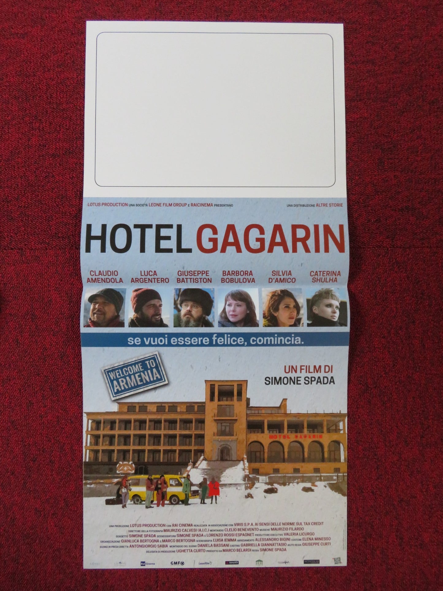 HOTEL GAGARIN ITALIAN LOCANDINA POSTER CLAUDIO AMENDOLA LUCA ARGENTERO 2018