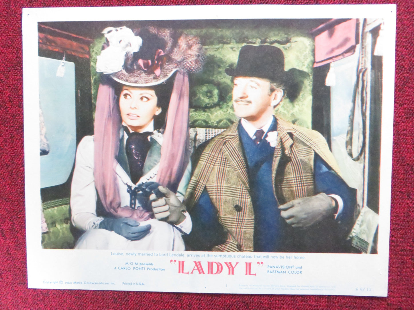 LADY L US LOBBY CARD FULL SET SOPHIA LOREN PAUL NEWMAN 1966