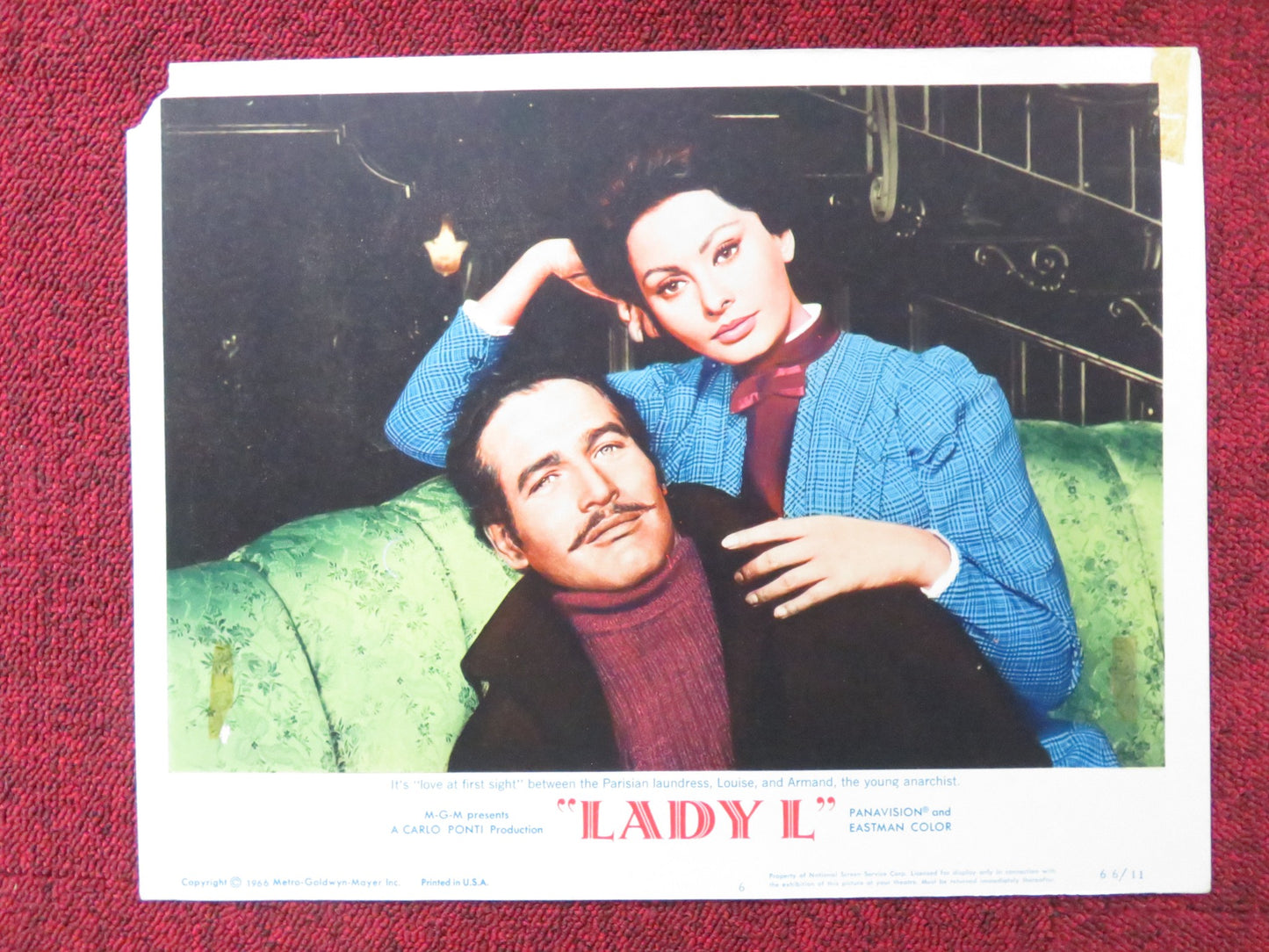 LADY L US LOBBY CARD FULL SET SOPHIA LOREN PAUL NEWMAN 1966