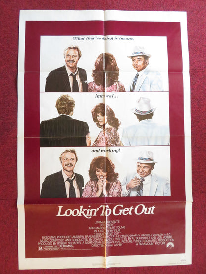 LOOKIN' TO GET OUT FOLDED US ONE SHEET POSTER JON VOIGHT ANN-MARGRET 1982