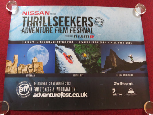 THRILL SEEKERS ADVENTURE FILM FESTIVAL UK QUAD (30"x 40") ROLLED POSTER 2013