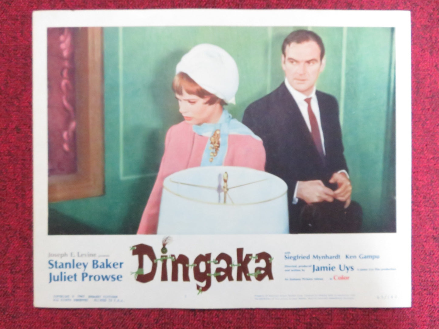 DINGAKA US LOBBY CARD FULL SET STANLEY BAKER JULIET PROWSE 1965