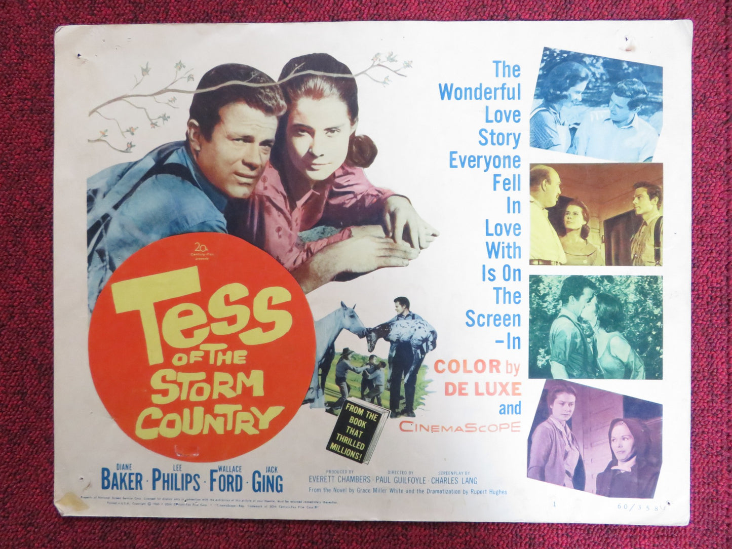 TESS OF THE STORM COUNTRY US LOBBY CARD FULL SET DIANE BAKER LEE PHILIPS 1960