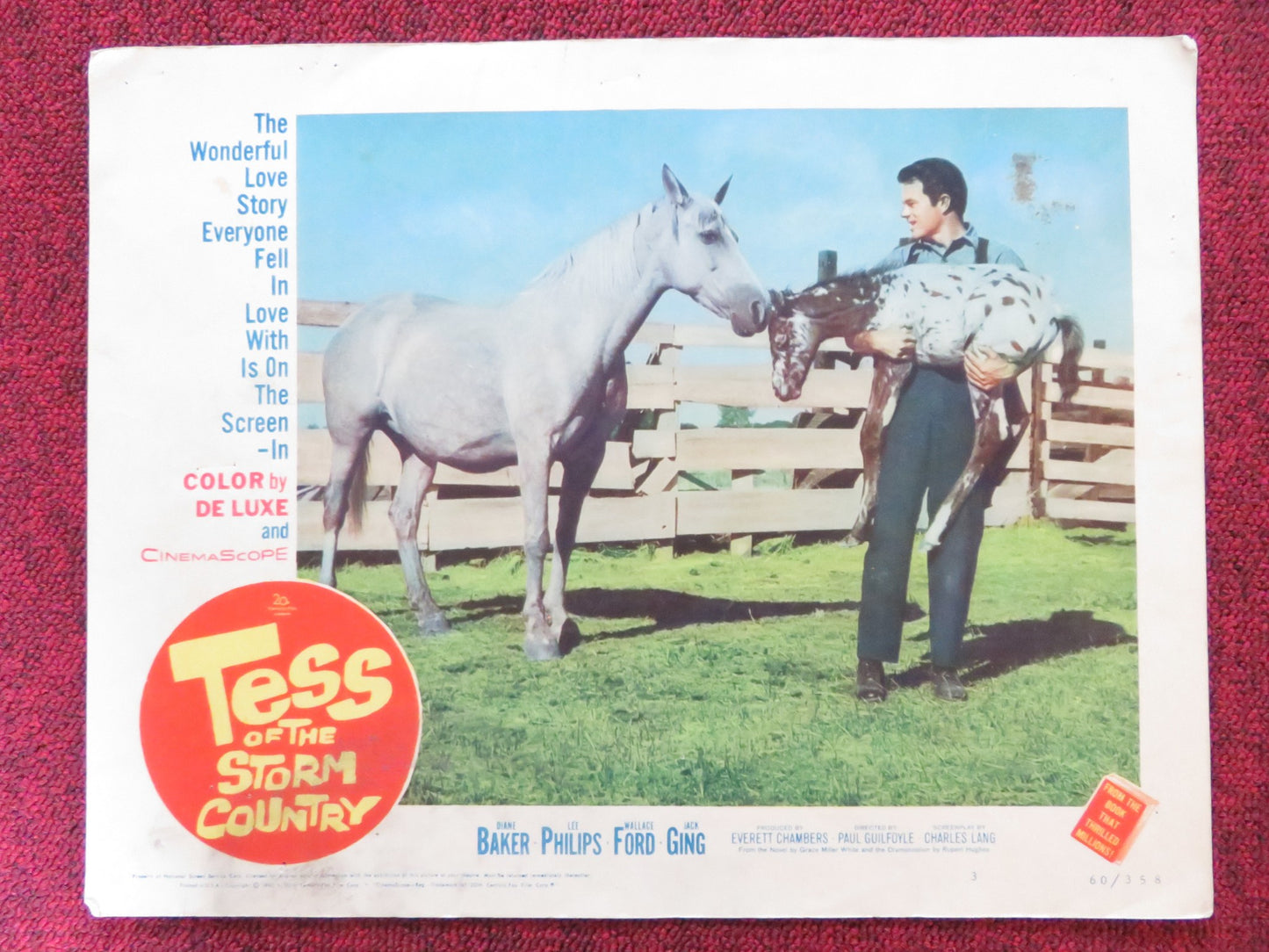 TESS OF THE STORM COUNTRY US LOBBY CARD FULL SET DIANE BAKER LEE PHILIPS 1960