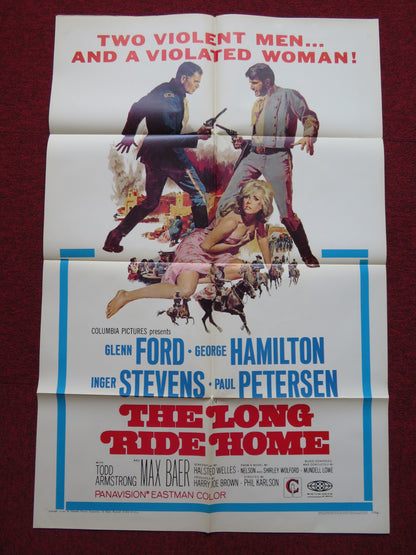 THE LONG RIDE HOME FOLDED US ONE SHEET POSTER GLEN FORD GEORGE HAMILTON 1967