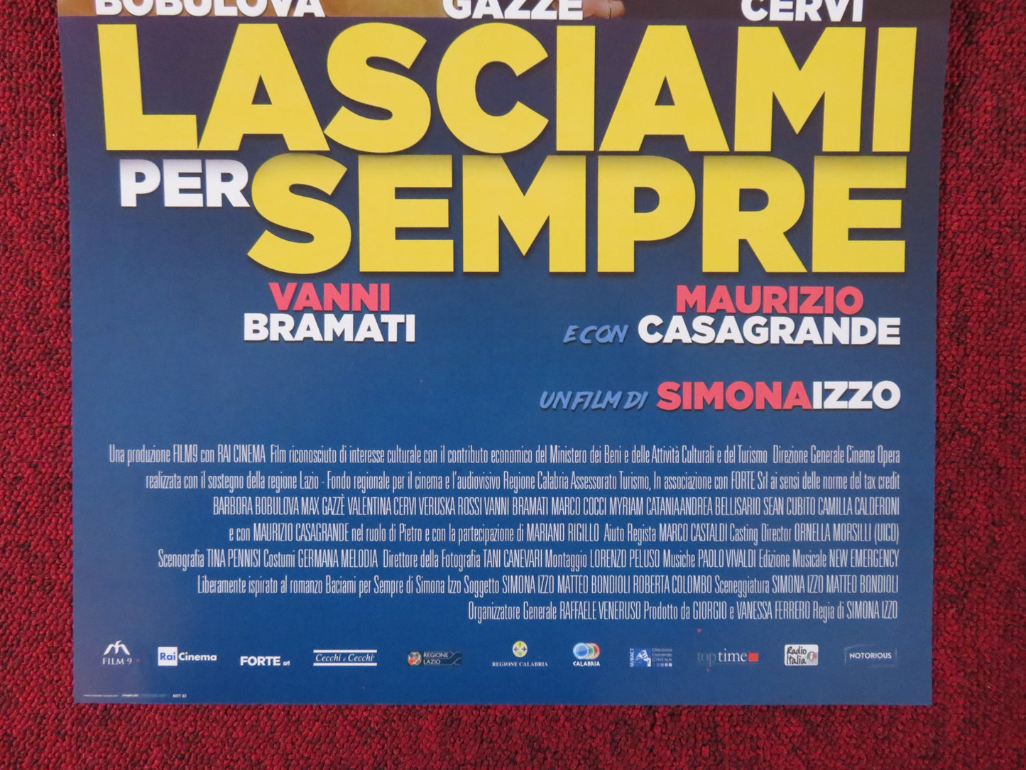 LASCIAMI PER SEMPRE ITALIAN LOCANDINA POSTER MAX GAZZE BARBORA BOBULOVA 2017