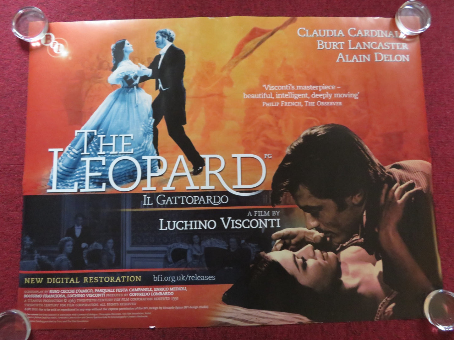 THE LEOPARD UK QUAD (30"x 40") ROLLED POSTER CLAUDIA CARDINALE B. LANCASTER 2010