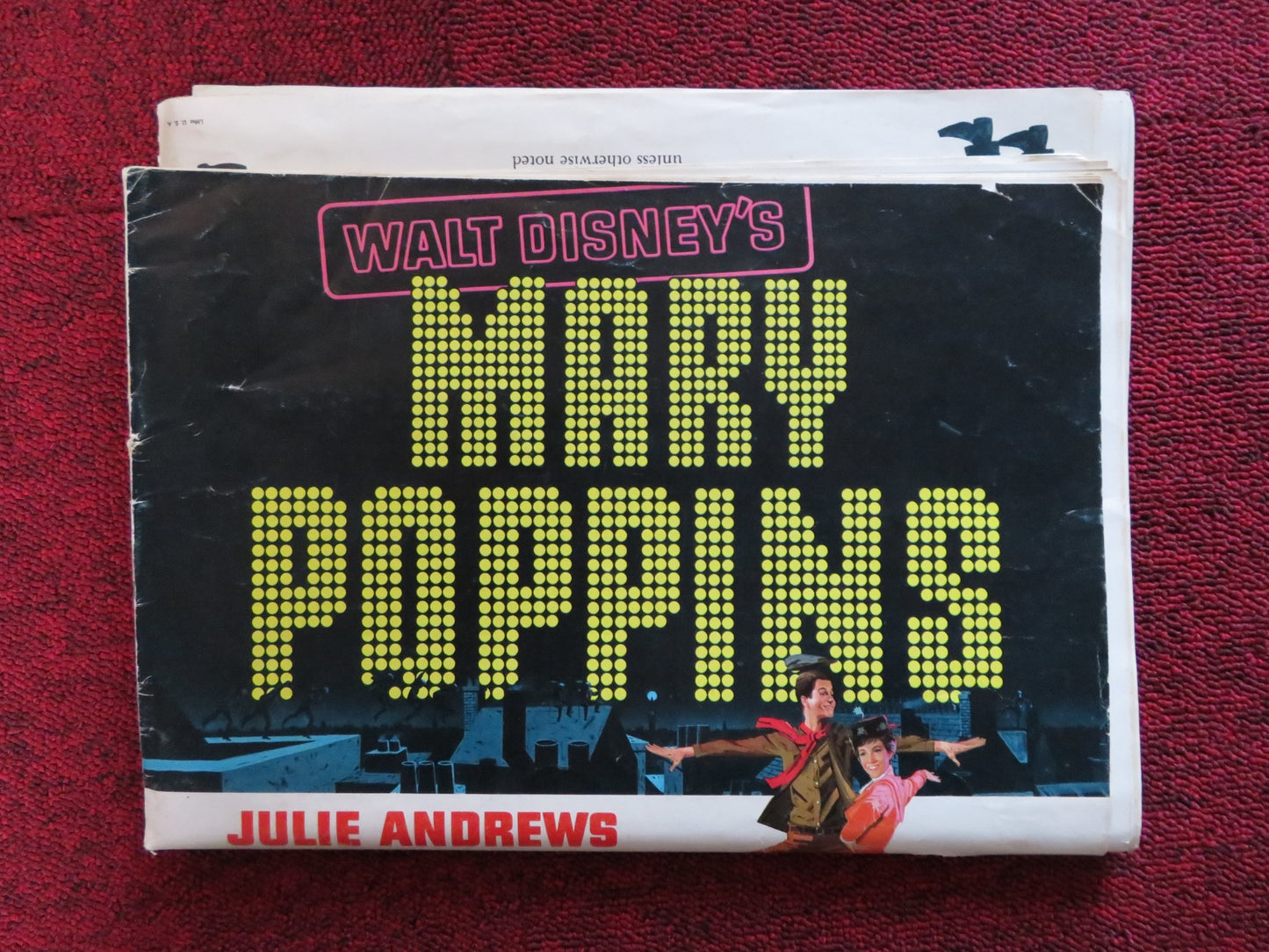 MARY POPPINS FOLDED PRESSBOOK CUT BUENA VISTA DISNEY JULIE ANDREWS 1964