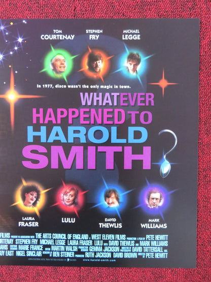 WHATEVER HAPPENED TO HAROLD SMITH ? UK MINI QUAD POSTER COURTNEY FRY 1999