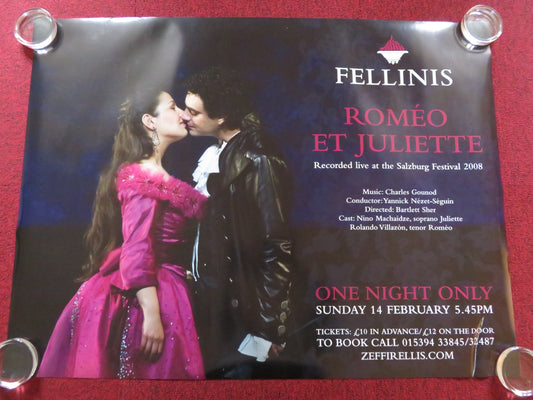 ROMEO ET JULLIETTE RECORDED LIVE..SALZBURG UK QUAD (30"x 40") ROLLED POSTER 2008