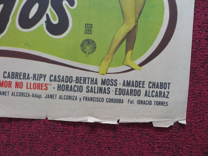 COMO PERROS Y GATOS FOLDED MEXICAN POSTER ANGELICA MARIA EDUARDO ALCARAZ 1969