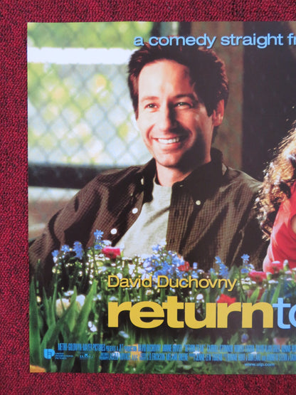 RETURN TO ME UK MINI QUAD POSTER DAVID DUCHOVNY MINNIE DRIVER 2000