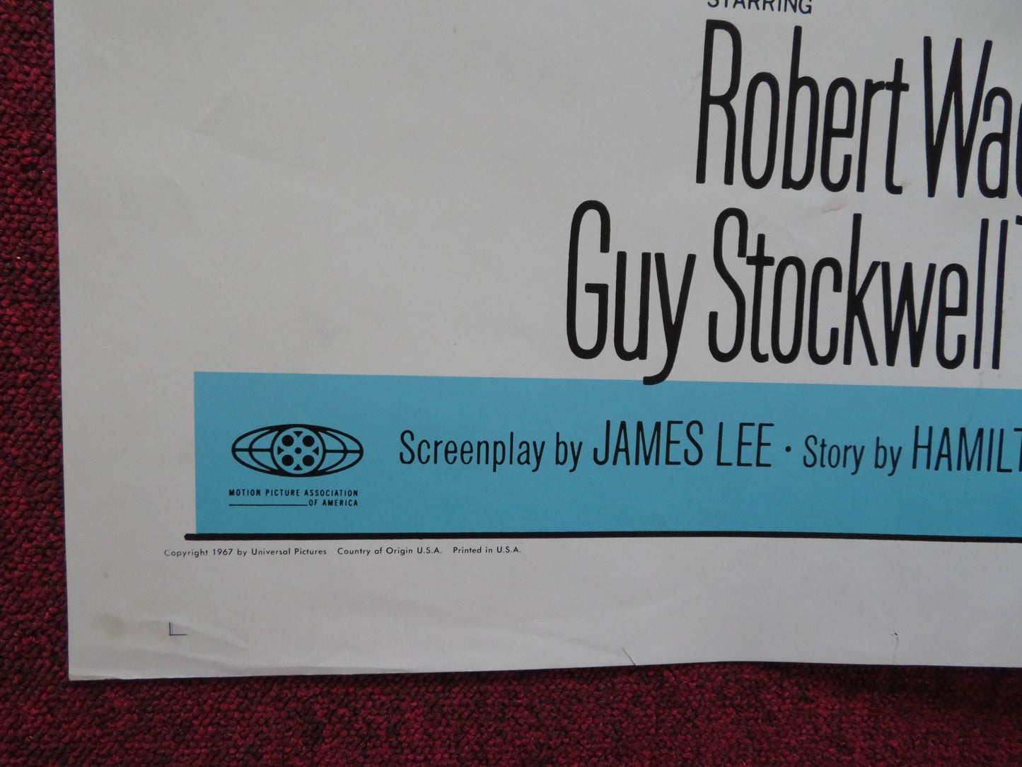 BANNING FOLDED US ONE SHEET POSTER ROBERT WAGNER ANJANETTE COMER 1967