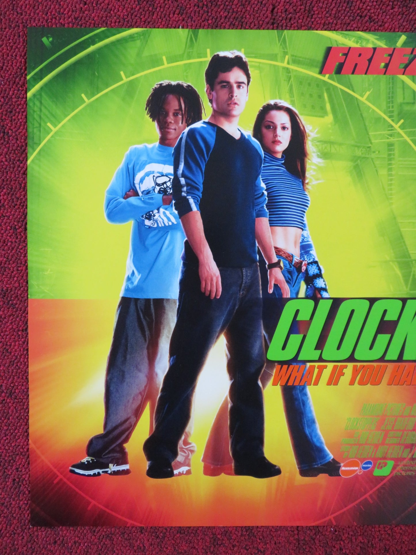 CLOCKSTOPPERS UK MINI QUAD POSTER JESSE BRADFORD FRENCH STEWART 2002