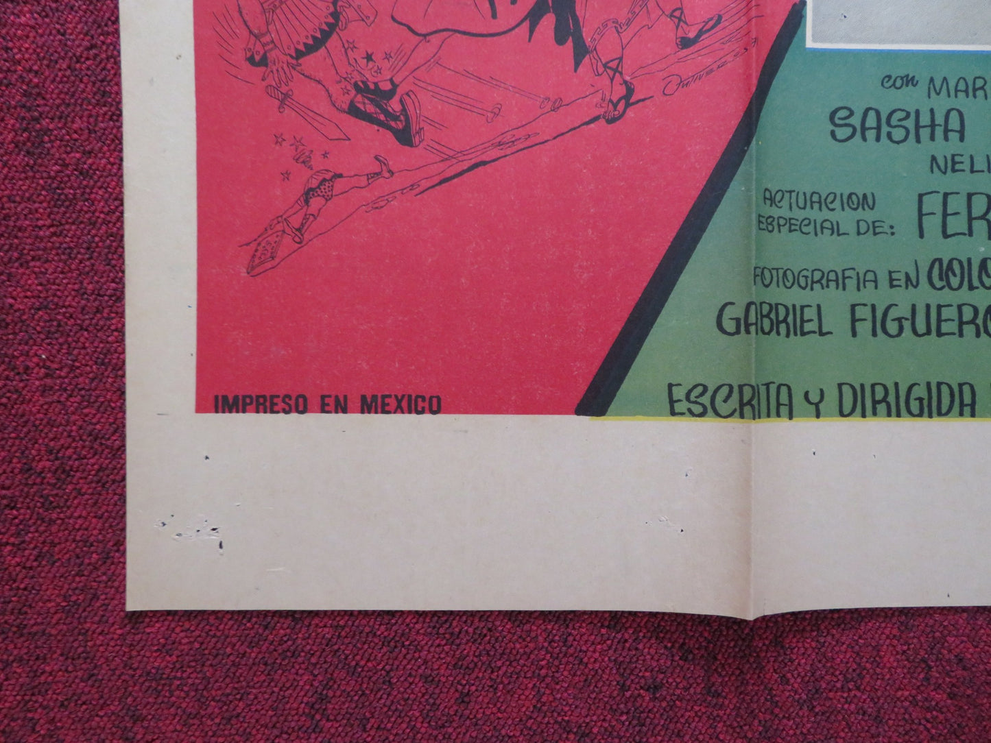 LOS POLIVOCES 88 FOLDED MEXICAN POSTER ENRIQUE CUENCA EDUARDO MANZANO 1988