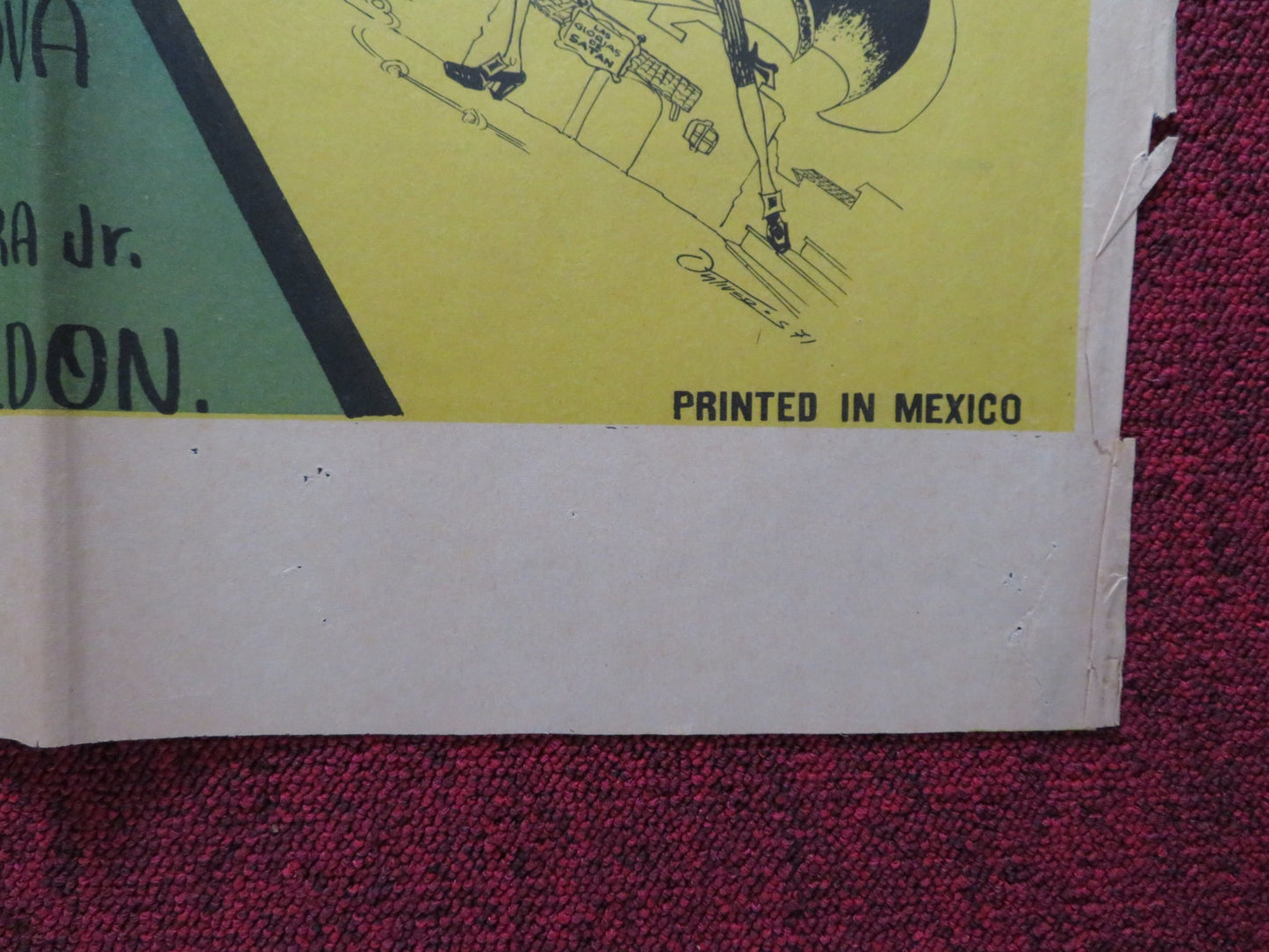 LOS POLIVOCES 88 FOLDED MEXICAN POSTER ENRIQUE CUENCA EDUARDO MANZANO 1988