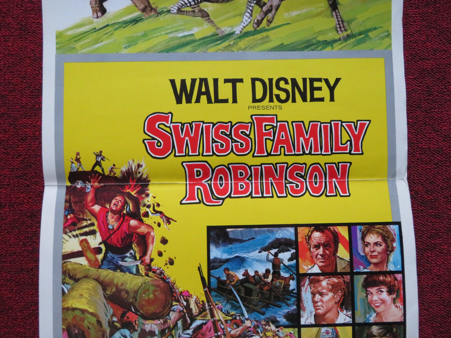 SWISS FAMILY ROBINSON FOLDED US INSERT POSTER JOHN MILLS DOROTHY MCGUIRE R1975