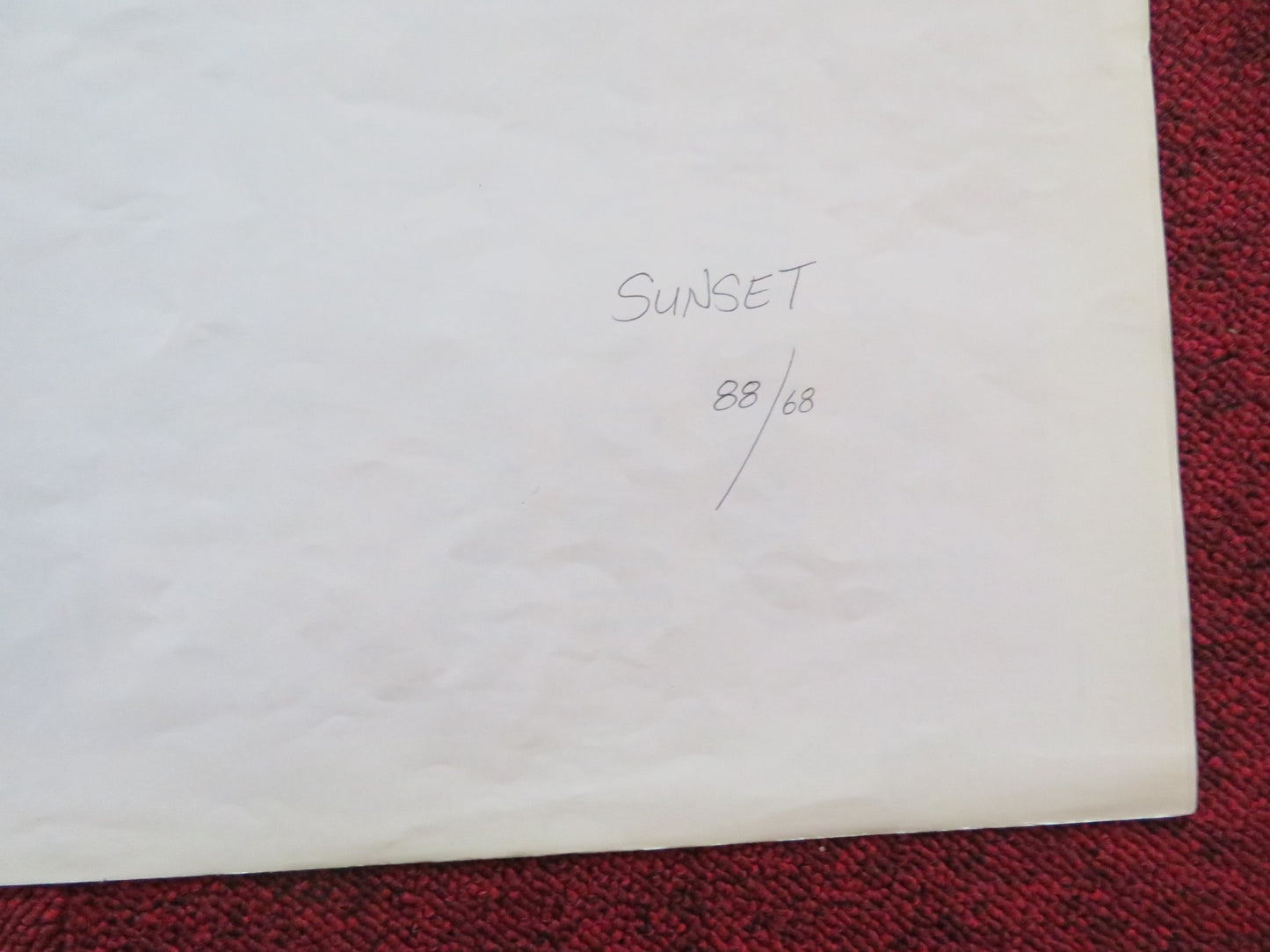 SUNSET FOLDED US ONE SHEET POSTER BRUCE WILLIS JAMES GARNER 1988