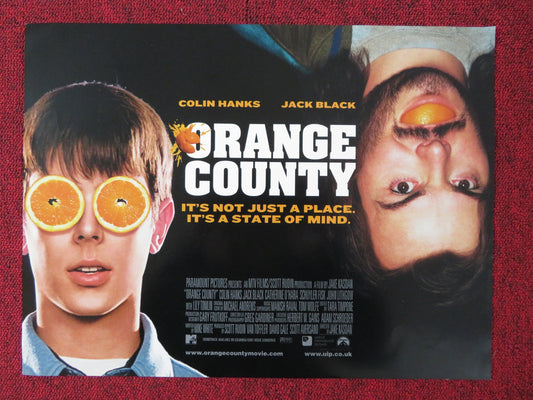 ORANGE COUNTY UK MINI QUAD POSTER COLIN HANKS JACK BLACK 2002