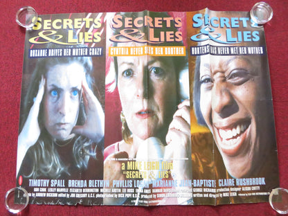 SECRETS & LIES- B  UK QUAD (30"x 40") ROLLED POSTER MIKE LEIGH B. BLETHYN 1996