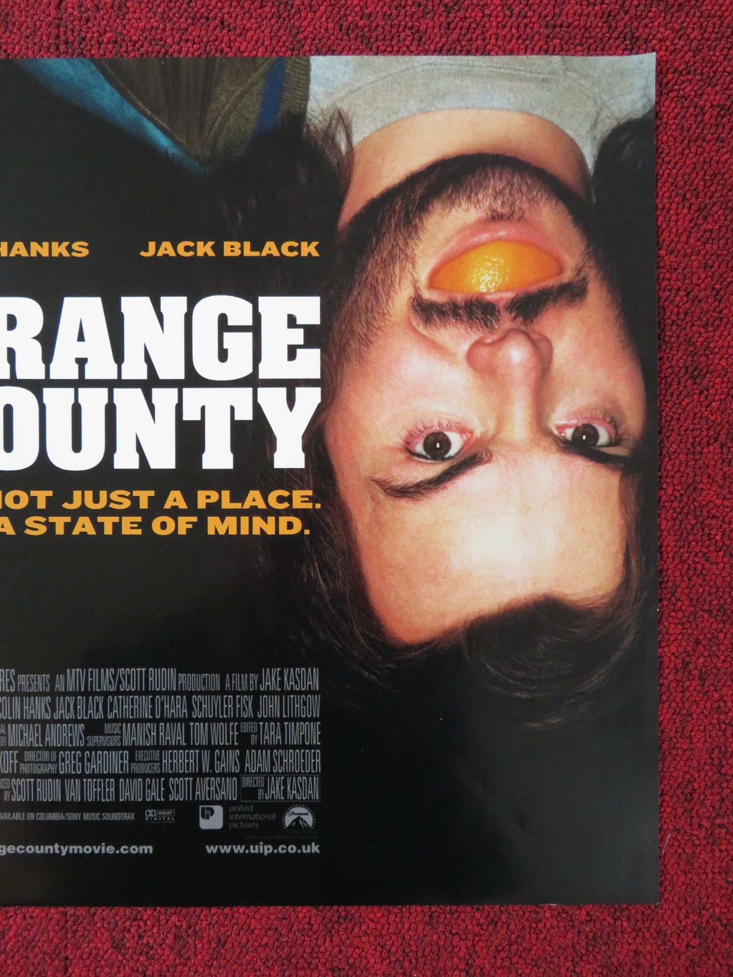 ORANGE COUNTY UK MINI QUAD POSTER COLIN HANKS JACK BLACK 2002