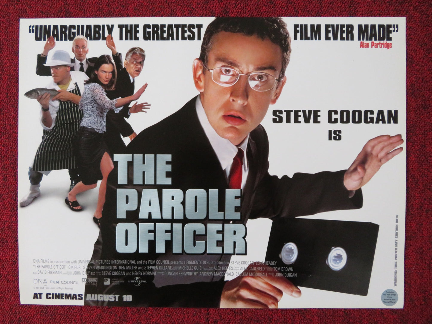 THE PAROLE OFFICER UK MINI QUAD POSTER STEVE COOGAN EMMA GILMOUR 2001