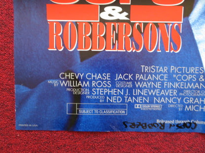 COPS & ROBBERSONS FOLDED US ONE SHEET POSTER CHEVY CHASE JACK PALANCE 1994