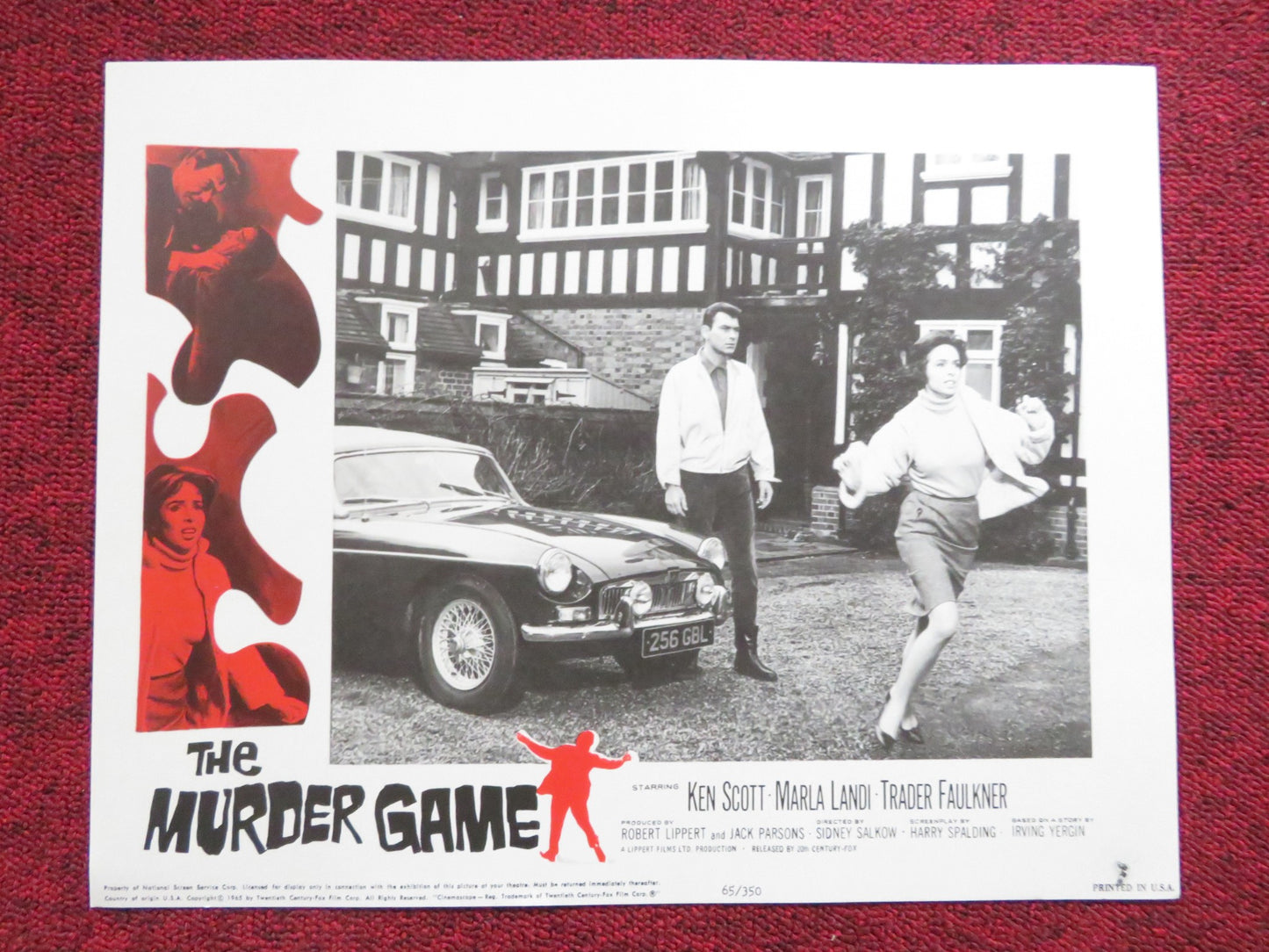 THE MURDER GAME US LOBBY CARD FULL SET KEN SCOTT MARLA LANDI 1965