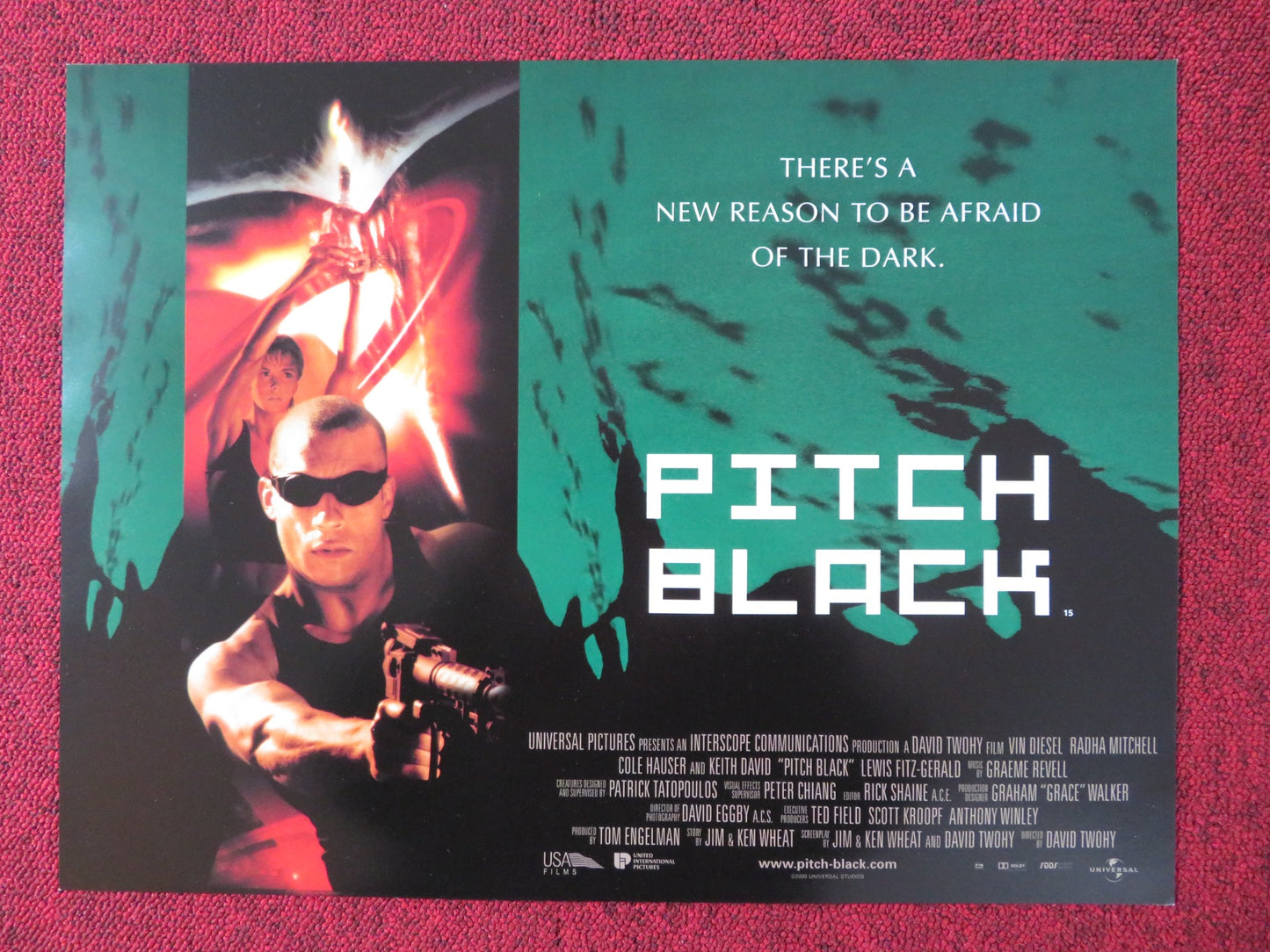 PITCH BLACK UK MINI QUAD POSTER VIN DIESEL RADHA MITCHELL 2000