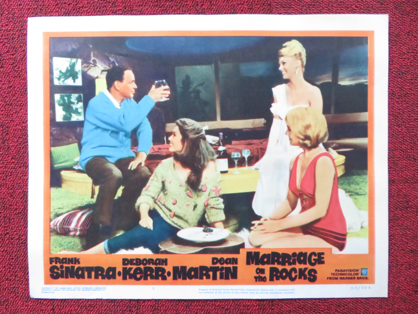 MARRIAGE ON THE ROCKS US LOBBY CARD FULL SET FRANK SINATRA DEBORAH KERR 1965