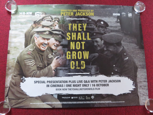 THEY SHALL NOT GROW OLD UK QUAD (30"x 40") ROLLED POSTER PETER JACKSON 2018