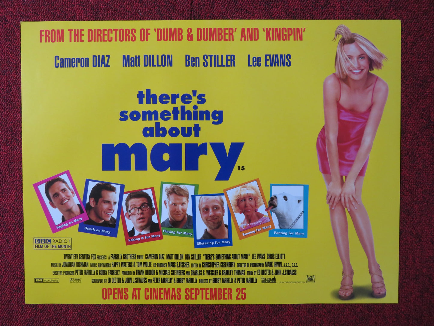 THERE'S SOMETHING ABOUT MARY UK MINI QUAD POSTER DIAZ MATT DILLON 1998