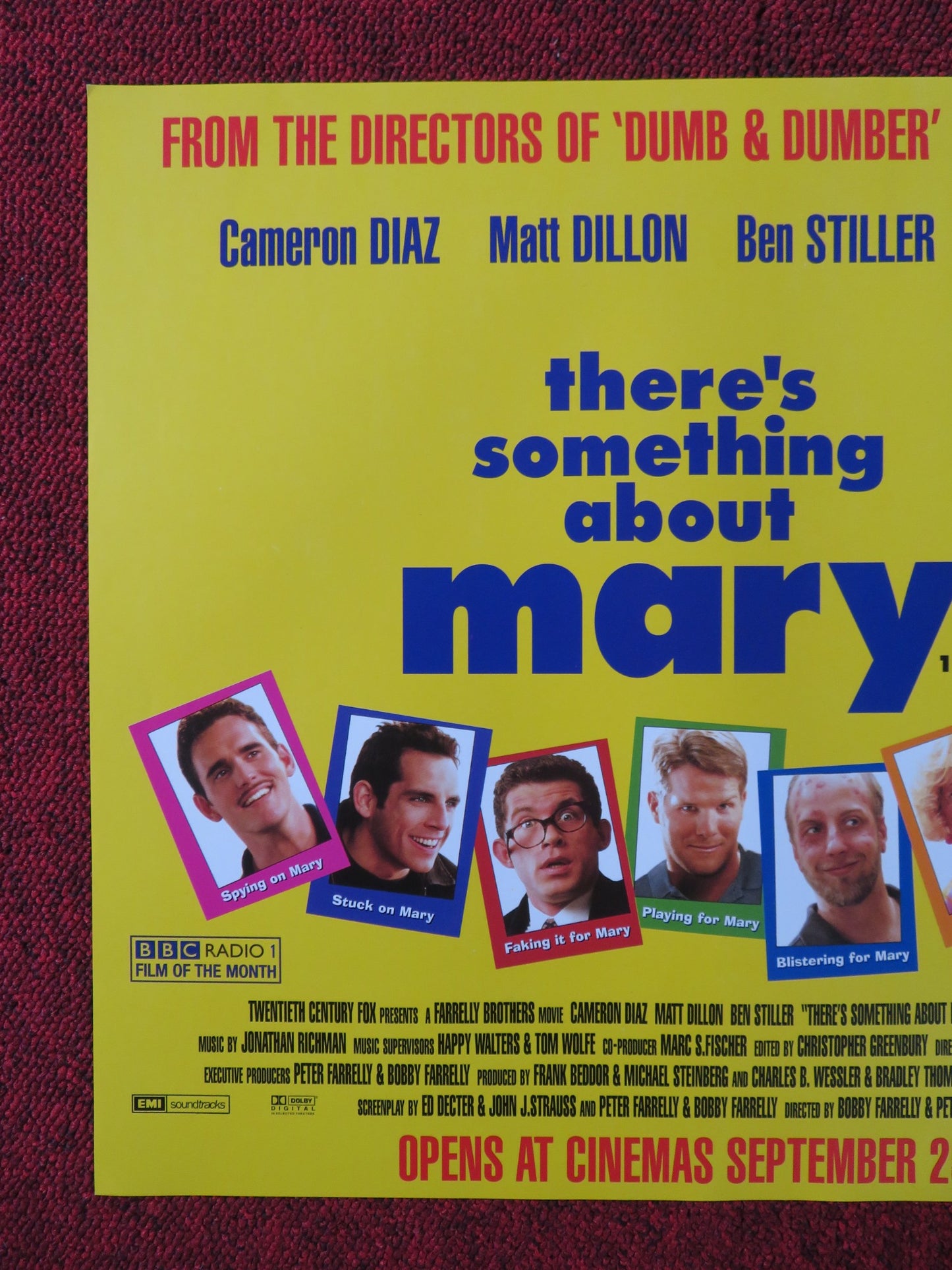 THERE'S SOMETHING ABOUT MARY UK MINI QUAD POSTER DIAZ MATT DILLON 1998