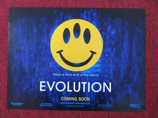 EVOLUTION UK MINI QUAD POSTER DAVID DUCHOVNY JULIANNE MOORE 2001