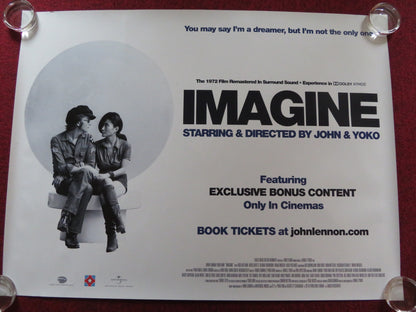 IMAGINE UK QUAD (30"x 40") ROLLED POSTER JOHN LENNON YOKO ONO 2018 REMASTERED