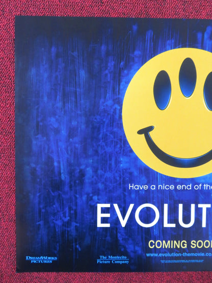 EVOLUTION UK MINI QUAD POSTER DAVID DUCHOVNY JULIANNE MOORE 2001